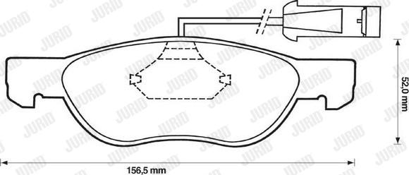 Jurid 571883D - Kit de plaquettes de frein, frein à disque cwaw.fr