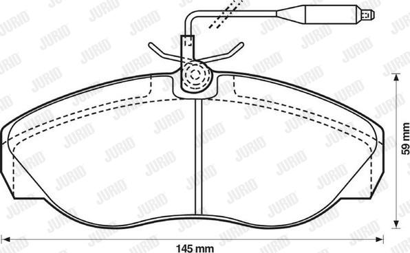 Jurid 571839D - Kit de plaquettes de frein, frein à disque cwaw.fr