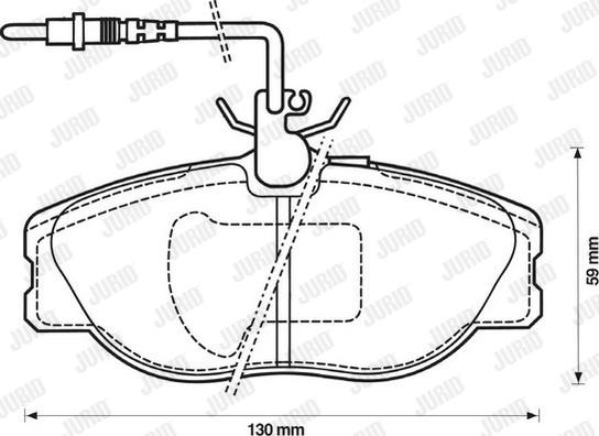 Jurid 571838J - Kit de plaquettes de frein, frein à disque cwaw.fr