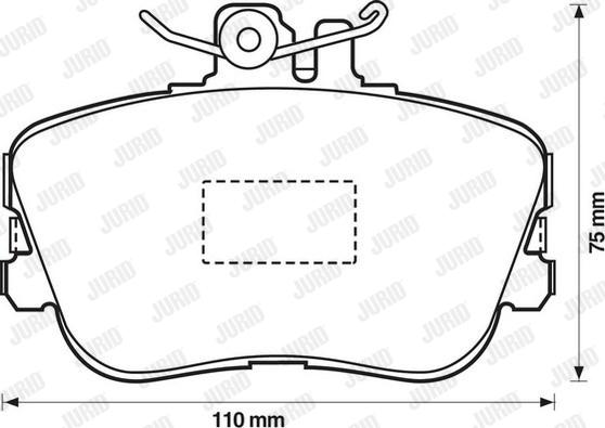 Jurid 571828D - Kit de plaquettes de frein, frein à disque cwaw.fr