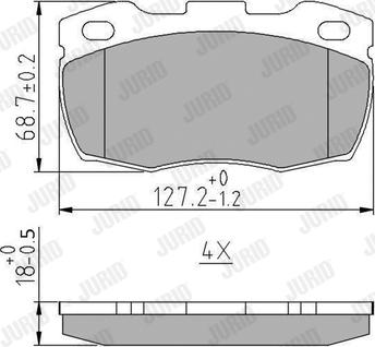 Jurid 571827J - Kit de plaquettes de frein, frein à disque cwaw.fr