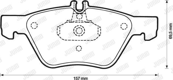 Jurid 571876J-AS - Kit de plaquettes de frein, frein à disque cwaw.fr