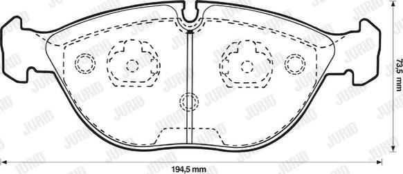 Jurid 571872JC - Kit de plaquettes de frein, frein à disque cwaw.fr