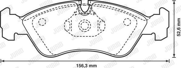 Jurid 571391D - Kit de plaquettes de frein, frein à disque cwaw.fr