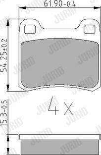 Jurid 571344J - Kit de plaquettes de frein, frein à disque cwaw.fr