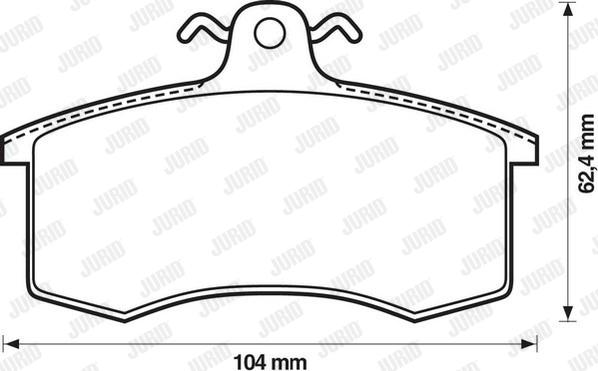 Jurid 571346J - Kit de plaquettes de frein, frein à disque cwaw.fr