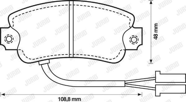 Jurid 571341J - Kit de plaquettes de frein, frein à disque cwaw.fr