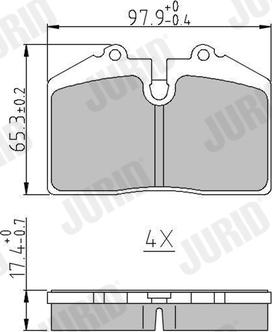 Jurid 571348J - Kit de plaquettes de frein, frein à disque cwaw.fr