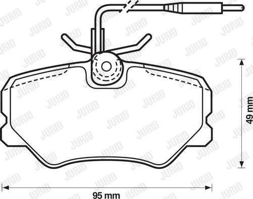 Jurid 571359D - Kit de plaquettes de frein, frein à disque cwaw.fr