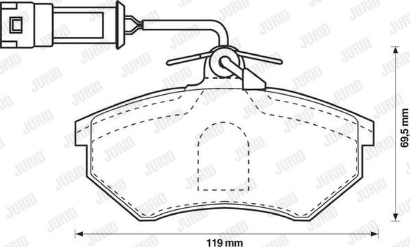 Jurid 571356D - Kit de plaquettes de frein, frein à disque cwaw.fr