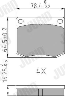 Jurid 571358J - Kit de plaquettes de frein, frein à disque cwaw.fr