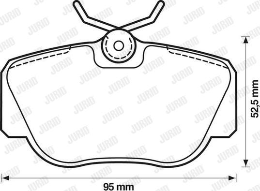 Jurid 571353D - Kit de plaquettes de frein, frein à disque cwaw.fr