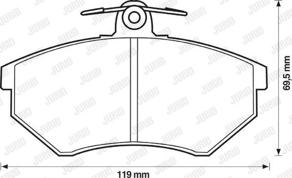 Jurid 571357D - Kit de plaquettes de frein, frein à disque cwaw.fr