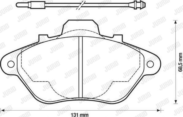 Jurid 571366J - Kit de plaquettes de frein, frein à disque cwaw.fr