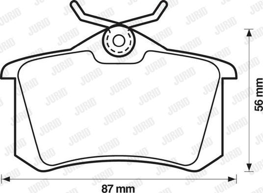 Jurid 571361D - Kit de plaquettes de frein, frein à disque cwaw.fr