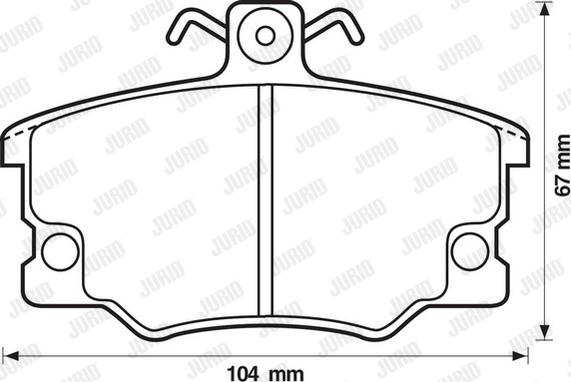 Jurid 571309D - Kit de plaquettes de frein, frein à disque cwaw.fr