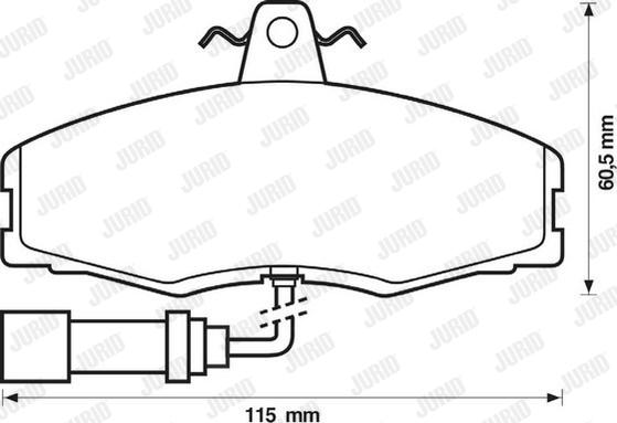 Jurid 571308J - Kit de plaquettes de frein, frein à disque cwaw.fr