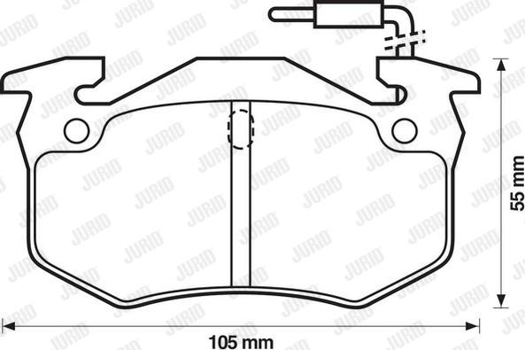 Jurid 571302D - Kit de plaquettes de frein, frein à disque cwaw.fr