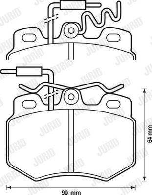 Jurid 571319J - Kit de plaquettes de frein, frein à disque cwaw.fr