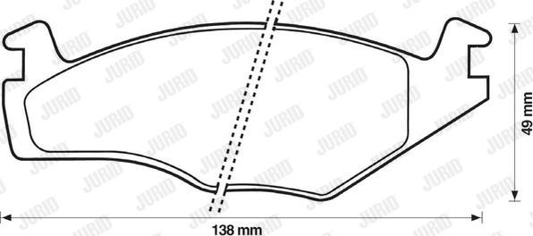 Jurid 571316D - Kit de plaquettes de frein, frein à disque cwaw.fr