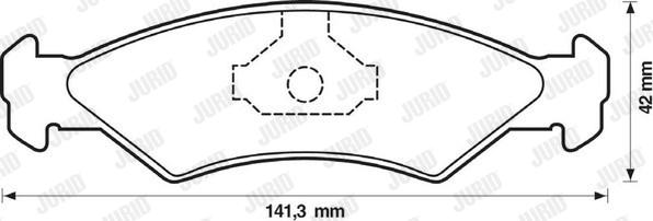 Jurid 571312J - Kit de plaquettes de frein, frein à disque cwaw.fr