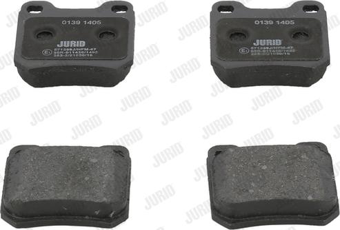 Jurid 571389J - Kit de plaquettes de frein, frein à disque cwaw.fr