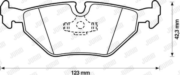 Jurid 571387D - Kit de plaquettes de frein, frein à disque cwaw.fr