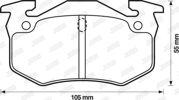 Jurid 571334D - Kit de plaquettes de frein, frein à disque cwaw.fr