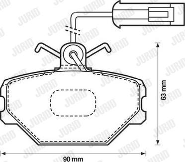 Jurid 571330D - Kit de plaquettes de frein, frein à disque cwaw.fr