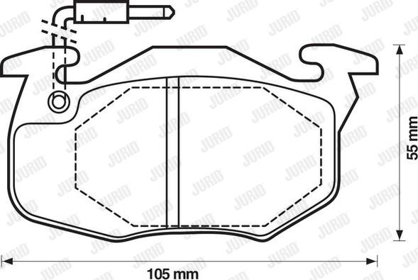 Jurid 571333D - Kit de plaquettes de frein, frein à disque cwaw.fr