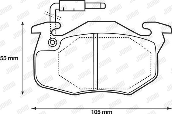 Jurid 571332D - Kit de plaquettes de frein, frein à disque cwaw.fr