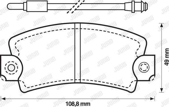 Jurid 571337D - Kit de plaquettes de frein, frein à disque cwaw.fr