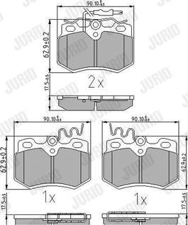 Jurid 571320J - Kit de plaquettes de frein, frein à disque cwaw.fr