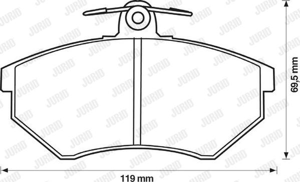 Jurid 571376D - Kit de plaquettes de frein, frein à disque cwaw.fr