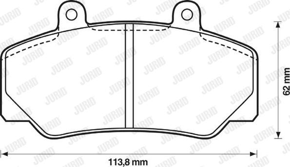 Jurid 571370D - Kit de plaquettes de frein, frein à disque cwaw.fr