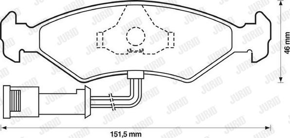 Jurid 571291D - Kit de plaquettes de frein, frein à disque cwaw.fr