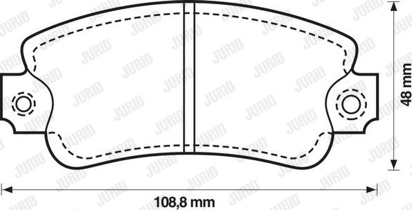 Jurid 571297D - Kit de plaquettes de frein, frein à disque cwaw.fr