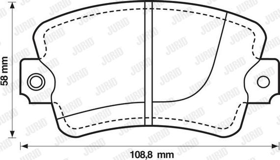 Jurid 571246J - Kit de plaquettes de frein, frein à disque cwaw.fr