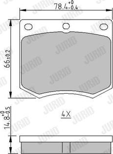 Jurid 571247J - Kit de plaquettes de frein, frein à disque cwaw.fr