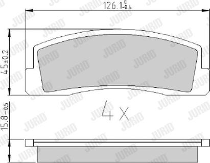 Jurid 571265J - Kit de plaquettes de frein, frein à disque cwaw.fr