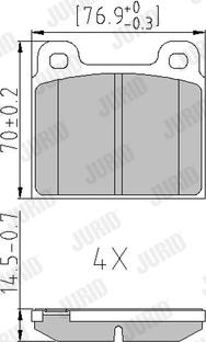 Jurid 571215J - Kit de plaquettes de frein, frein à disque cwaw.fr