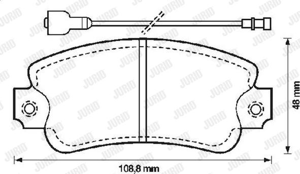 Jurid 571285J - Kit de plaquettes de frein, frein à disque cwaw.fr