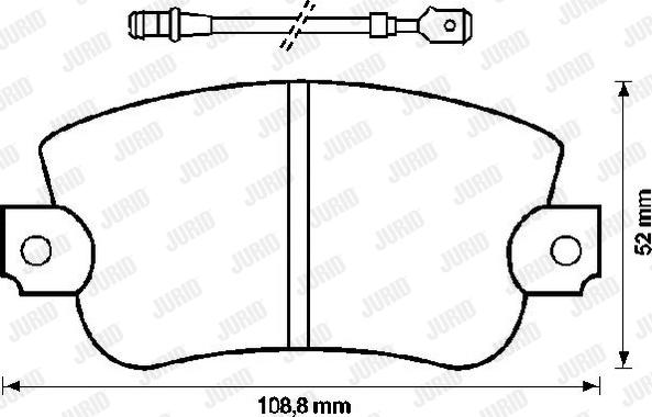 Jurid 571223J - Kit de plaquettes de frein, frein à disque cwaw.fr