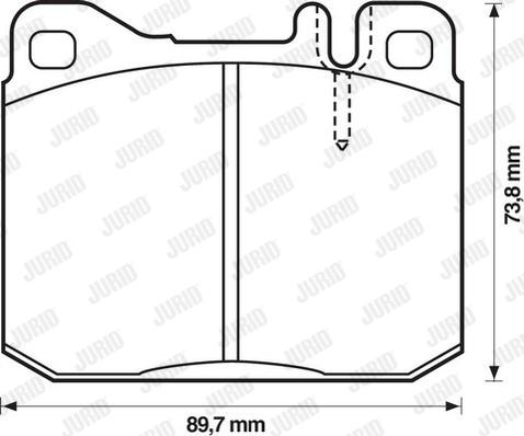 Jurid 571278D - Kit de plaquettes de frein, frein à disque cwaw.fr