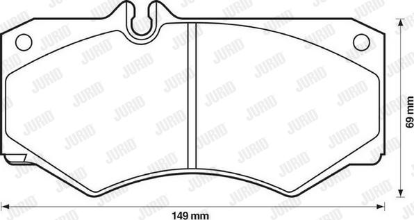 Jurid 571272D - Kit de plaquettes de frein, frein à disque cwaw.fr