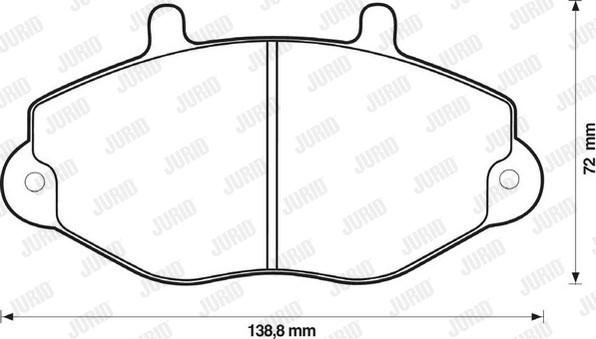 Jurid 571746D - Kit de plaquettes de frein, frein à disque cwaw.fr