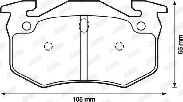 Jurid 571747D - Kit de plaquettes de frein, frein à disque cwaw.fr