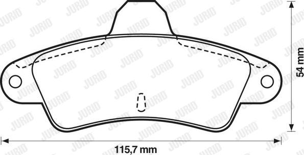 Jurid 571754J - Kit de plaquettes de frein, frein à disque cwaw.fr