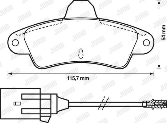 Jurid 571755D - Kit de plaquettes de frein, frein à disque cwaw.fr