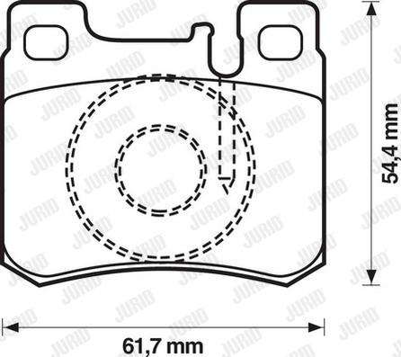 Jurid 571753D - Kit de plaquettes de frein, frein à disque cwaw.fr